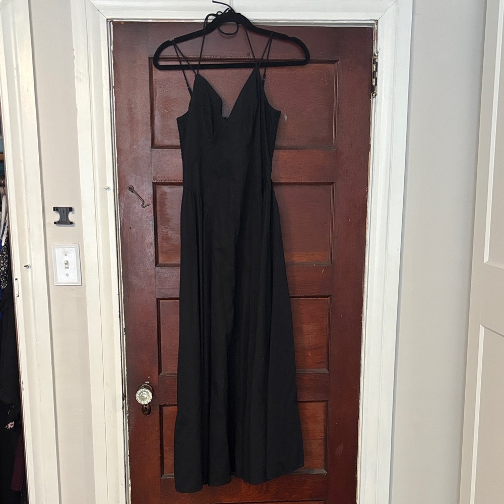 Abercrombie & Fitch Black Strappy Maxi Dress